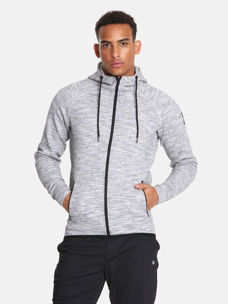 Gym + Coffee Grey Mens Fleck Hoodie - Image 1 of 7