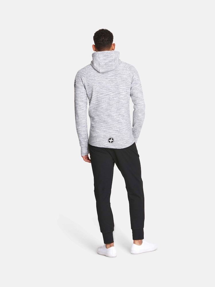 Gym + Coffee Grey Mens Fleck Hoodie - Image 2 of 7