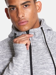 Gym + Coffee Grey Mens Fleck Hoodie - Image 6 of 7