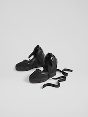 črna - LK Bennett Sofia Canvas Espadrille čevlji s polno peto - Slika 2 iz 4