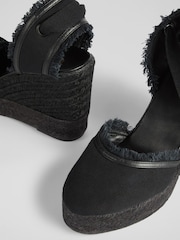 črna - LK Bennett Sofia Canvas Espadrille čevlji s polno peto - Slika 4 iz 4