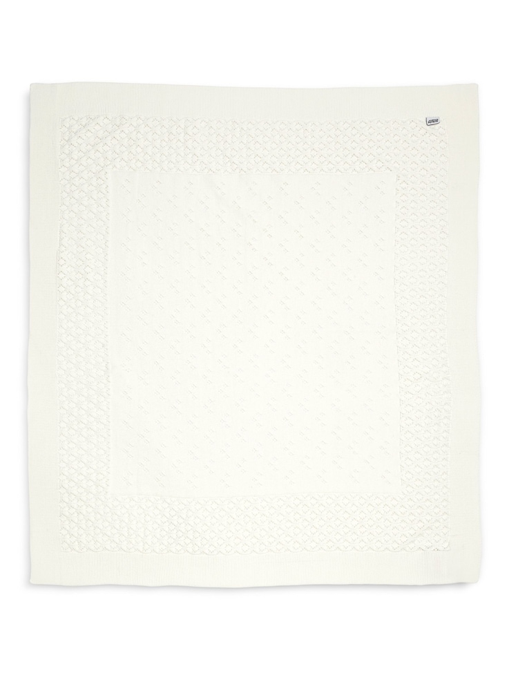 Mamas & Papas Cream Small Knitted Blanket Pointelle - Image 2 of 3