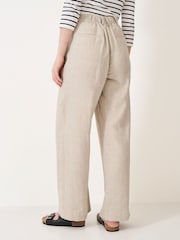 Crew Clothing Natural Linen Blend Wide Leg Trousers - Image 2 of 5