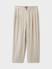 Crew Clothing Natural Linen Blend Wide Leg Trousers - Image 5 of 5