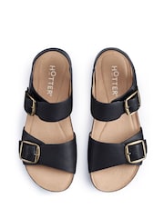 Hotter Black Tourist II Buckle Wide Fit Sandals - Image 3 of 4