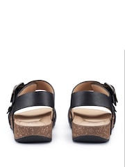 Hotter Black Tourist II Buckle Wide Fit Sandals - Image 4 of 4