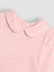 JoJo Maman Bébé Rose Pink 2-Pack Ditsy Floral Peter Pan Tops - Image 10 of 10