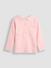 Rose rožnata - Jojo Maman Bébé 2-pack ditsy rožast vzorec Peter Pan topi - Slika 2 iz 3