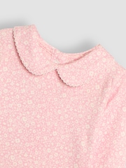 Rose rožnata - Jojo Maman Bébé 2-pack ditsy rožast vzorec Peter Pan topi - Slika 3 iz 3