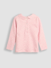 JoJo Maman Bébé Rose Pink 2-Pack Ditsy Floral Peter Pan Tops - Image 9 of 10