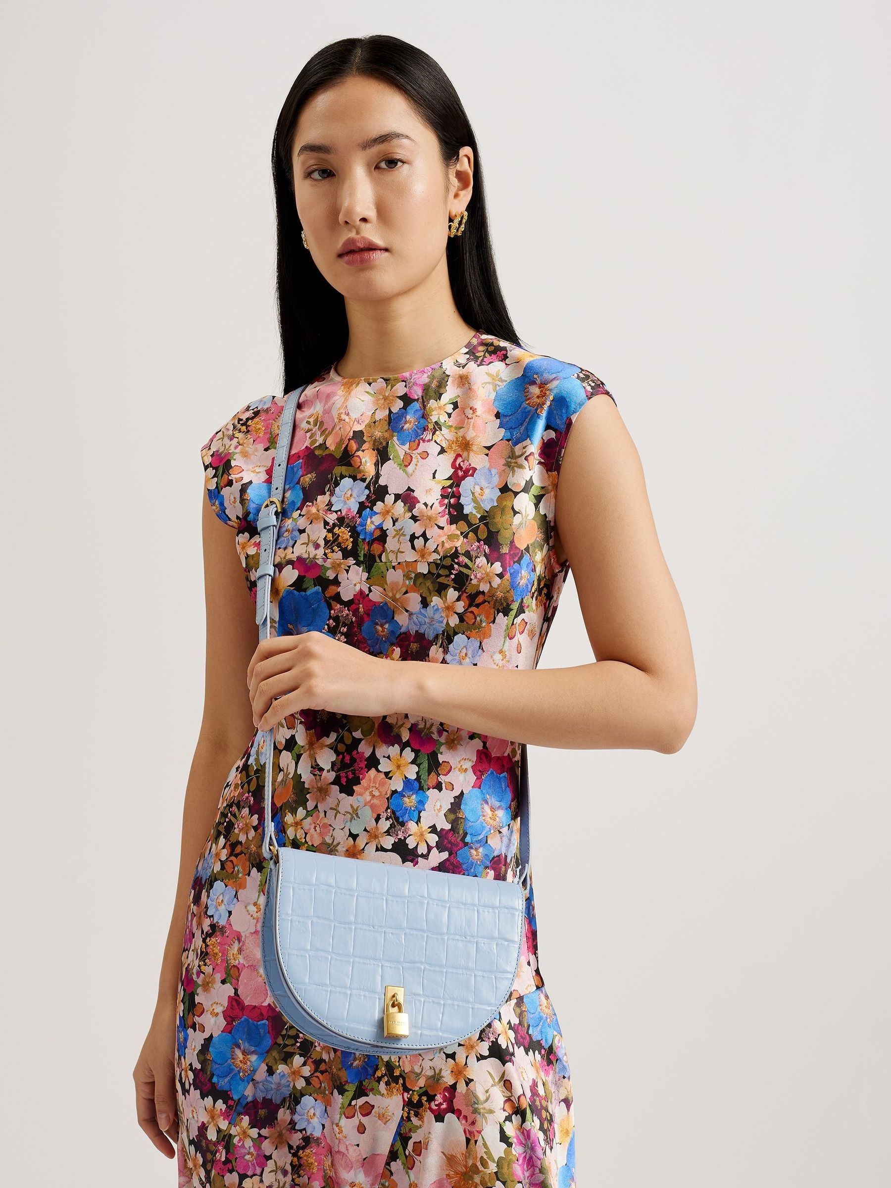 Buy Ted Baker Blue Sohho Padlock Detail Saddle Bag from Next Germany
