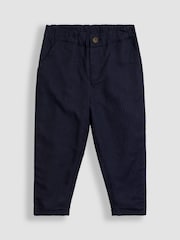 JoJo Maman Bébé Navy Houndstooth Waistcoat Shirt and Trousers Set - Image 6 of 9