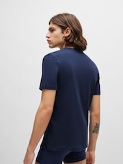 HUGO White Logo Print Cotton Underwear 100% Cotton T-Shirts 3 Pack - Image 3 of 5