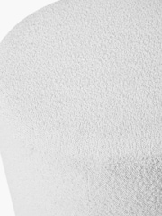 Pacific White Sassari Bouclé Cylinder Pouffe - Image 3 of 6