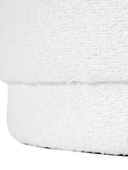 Pacific White Sassari Bouclé Cylinder Pouffe - Image 5 of 6