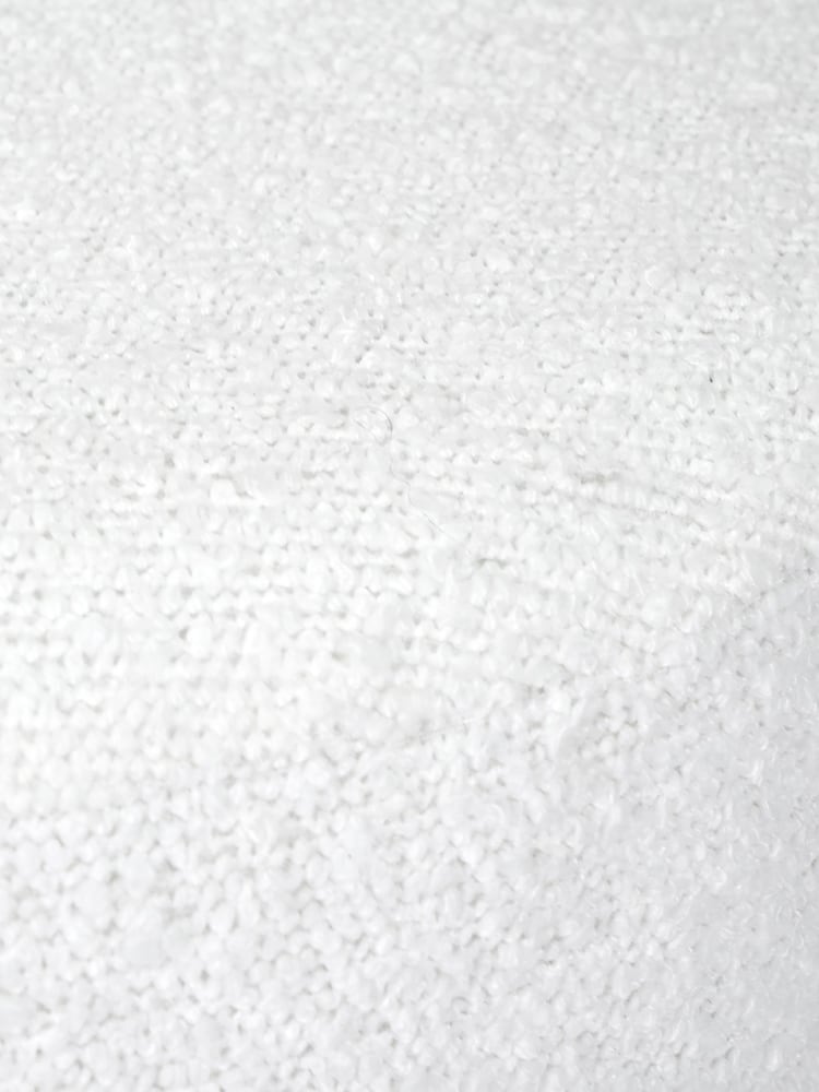 Pacific White Sassari Bouclé Cylinder Pouffe - Image 6 of 6