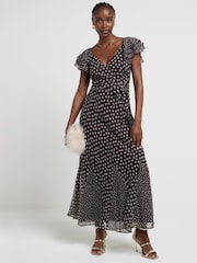 Платье макси в горошек River Island - Изображение 1 из 4