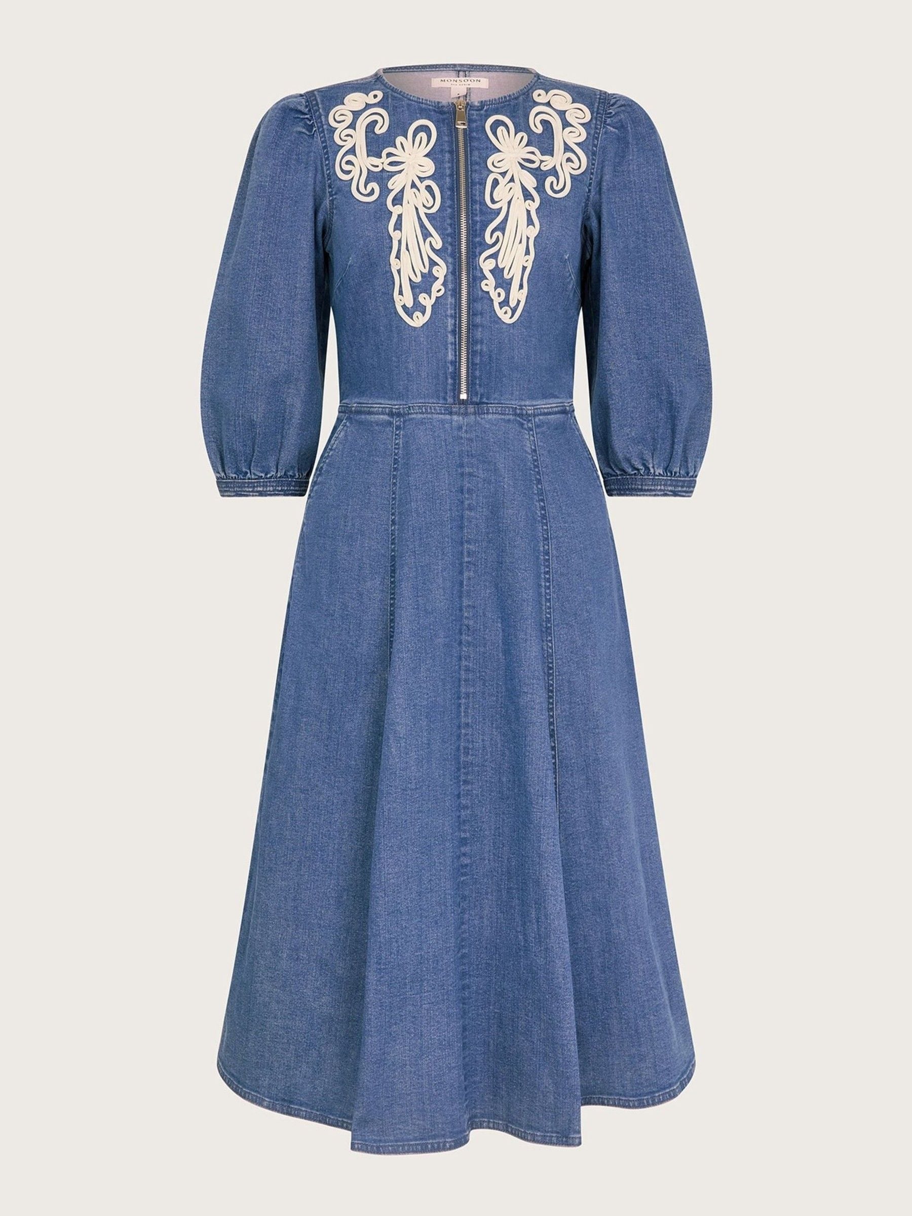 Buy Monsoon Blue Kaia Cornelli Dress from Next USA