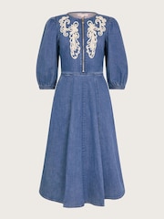 Monsoon Blue Kaia Cornelli Dress - Image 6 of 6