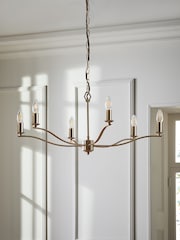Brushed Chrome Chartwell 6 Light Chandelier Light Fitting - Image 2 of 7