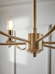 Brushed Chrome Chartwell 6 Light Chandelier Light Fitting - Image 6 of 7