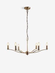 Brushed Chrome Chartwell 6 Light Chandelier Light Fitting - Image 7 of 7