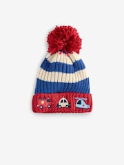 Cobalt Blue Emergency Vehicle Character Pom Hat (3mths-10yrs) - Image 1 of 3