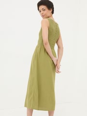FatFace Aria Green Midi Dress - Image 2 of 5