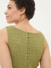 FatFace Aria Green Midi Dress - Image 4 of 5