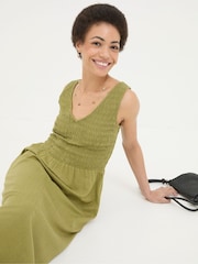 FatFace Aria Green Midi Dress - Image 5 of 5