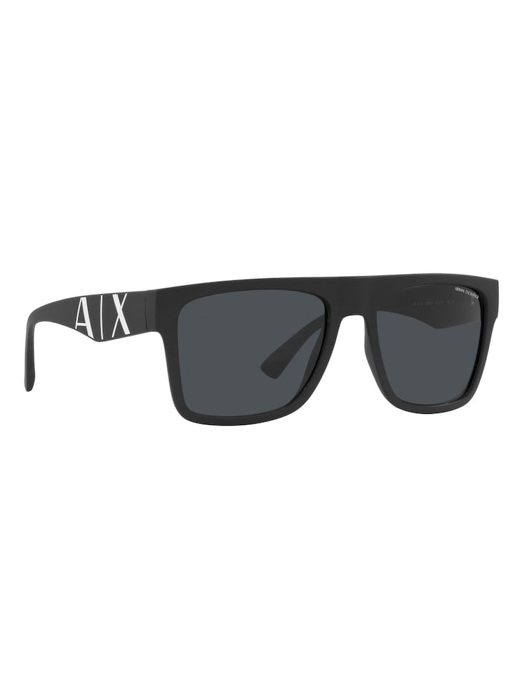 Armani Exchange Ax4113S Rectangle Black Sunglasses - Image 1 of 9