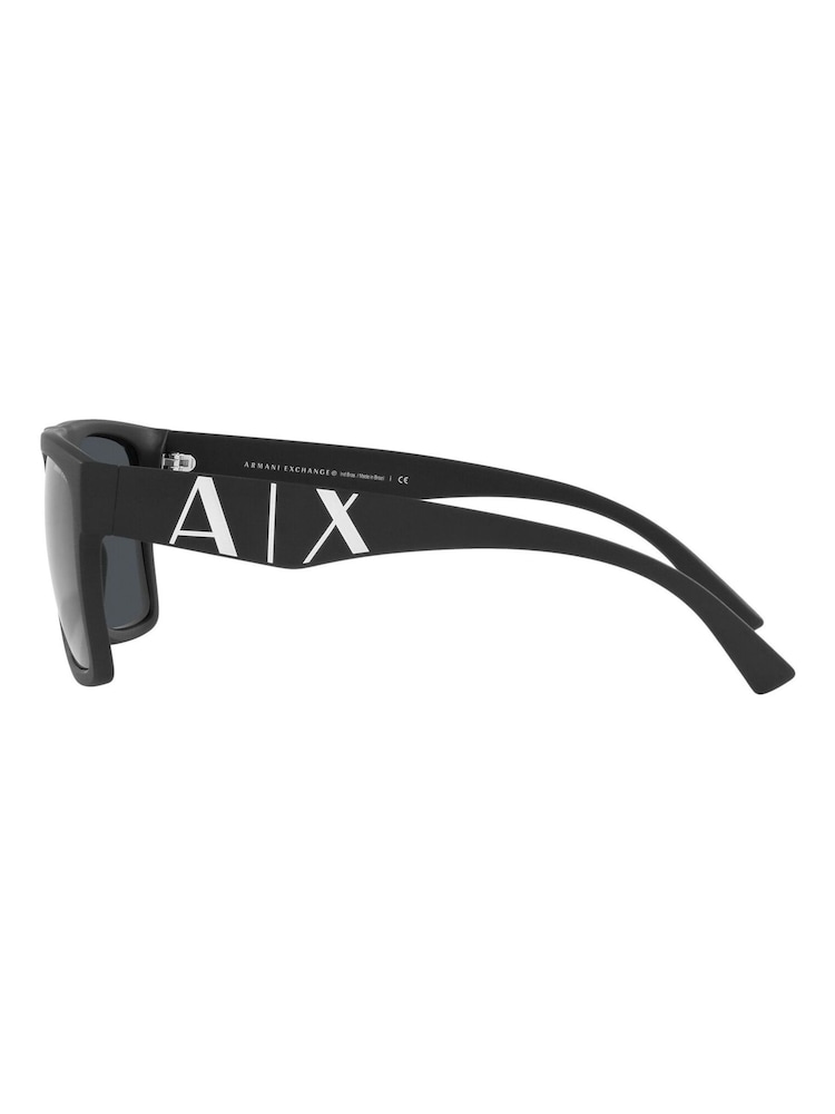 Buy Armani Exchange Ax4113S Rectangle Black Sunglasses from the