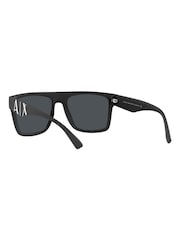 Armani Exchange Ax4113S Rectangle Black Sunglasses - Image 8 of 9