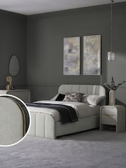 Tweedy Plain Light Grey Mia Upholstered Ottoman Storage Bed Frame - Image 1 of 9