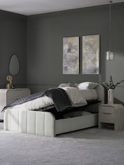 Tweedy Plain Light Grey Mia Upholstered Ottoman Storage Bed Frame - Image 2 of 9