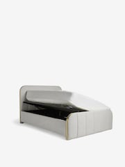 Tweedy Plain Light Grey Mia Upholstered Ottoman Storage Bed Frame - Image 7 of 9