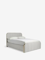 Tweedy Plain Light Grey Mia Upholstered Ottoman Storage Bed Frame - Image 8 of 9