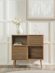 Pacific Natural Larvik Wood 2 Door 2 Shelf Unit - Image 1 of 6
