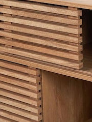 Pacific Natural Larvik Wood 2 Door 2 Shelf Unit - Image 5 of 6
