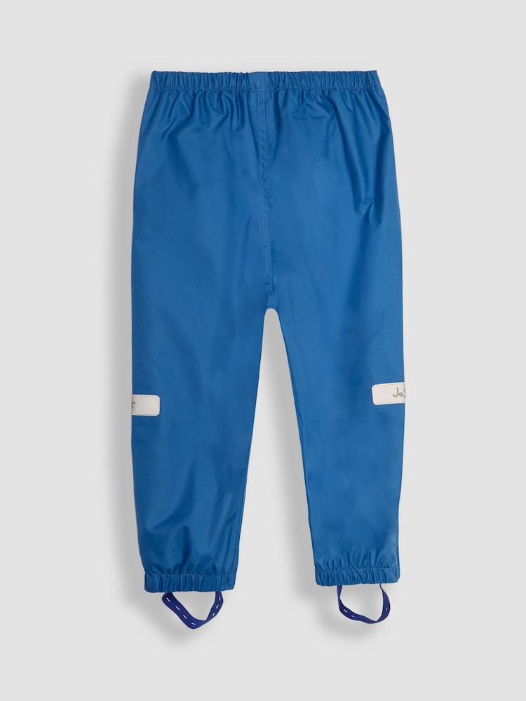 JoJo Maman Bébé Cobalt Blue Pack-Away Waterproof Trousers - Image 2 of 3