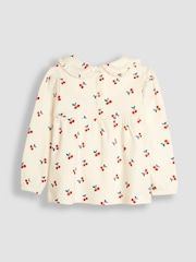 JoJo Maman Bébé Cream Pretty Cherry Pyjamas - Image 3 of 5