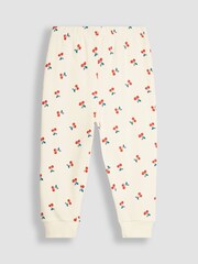 JoJo Maman Bébé Cream Pretty Cherry Pyjamas - Image 4 of 5