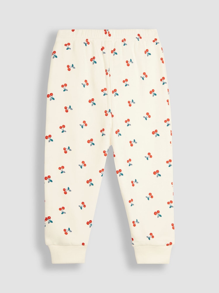 JoJo Maman Bébé Cream Pretty Cherry Pyjamas - Image 5 of 5