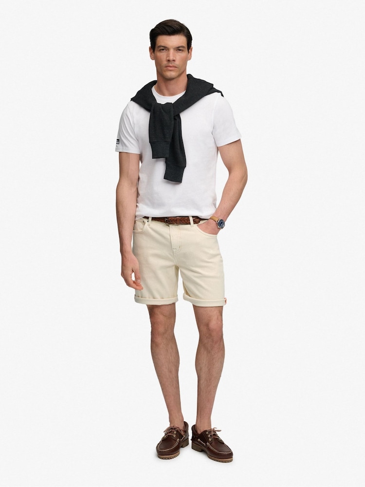 Superdry Natural Vintage Straight Shorts - Image 1 of 5 Superdry Natural Vintage Straight Shorts - Image 1 of 5