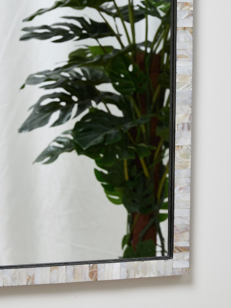 Oliver Bonas Natural Mila Mother of Pearl Full Length Mirror - Image 4 of 4
