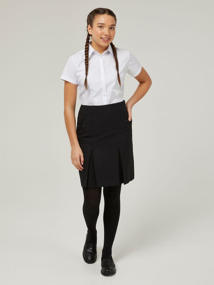 Trutex Black 18" Twin Pleat School Skirt (10-17 Yrs) - Image 1 of 5