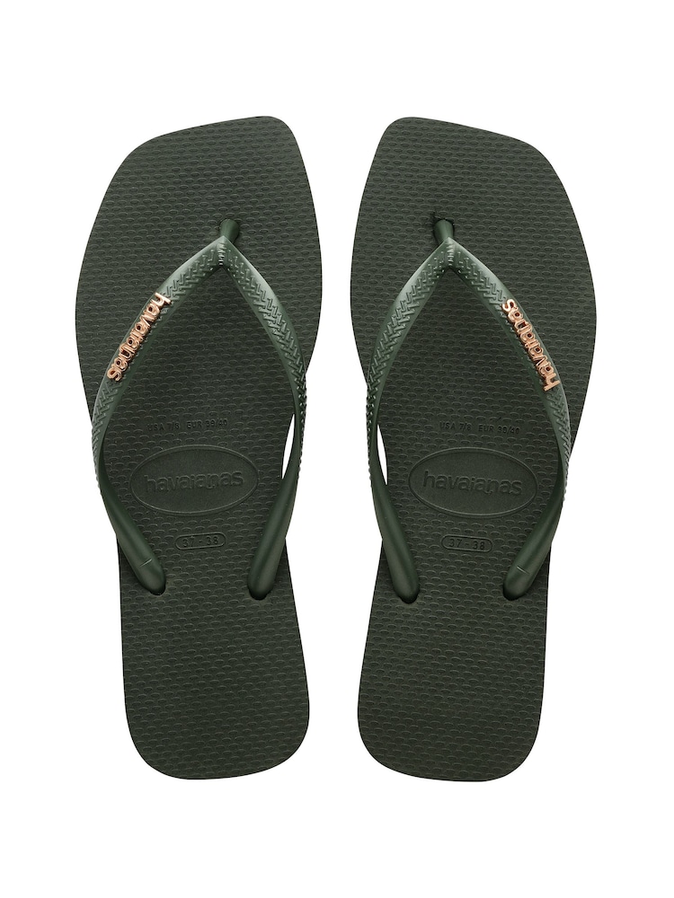 Havaianas Square Logo Metallic Sandals - Image 2 of 8