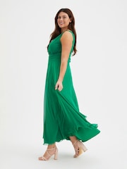 Scarlett & Jo Green Nancy Marilyn Mesh Maxi Dress - Image 3 of 6