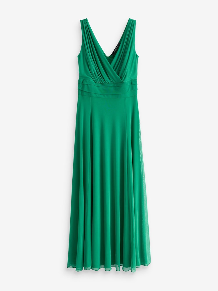 Scarlett & Jo Green Nancy Marilyn Mesh Maxi Dress - Image 6 of 6