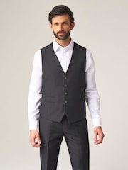 Donkergrijs - Skopes Madrid regular fit gilet - Image 1 of 4